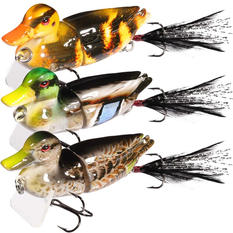 TRUSCEND Fishing Lures for Bass, Fishing Plugs Multi Jointed Swimbait, Lifelike Duck Swimmer for Trout Perch Pike Crappie Walleye Fishing - Image 1